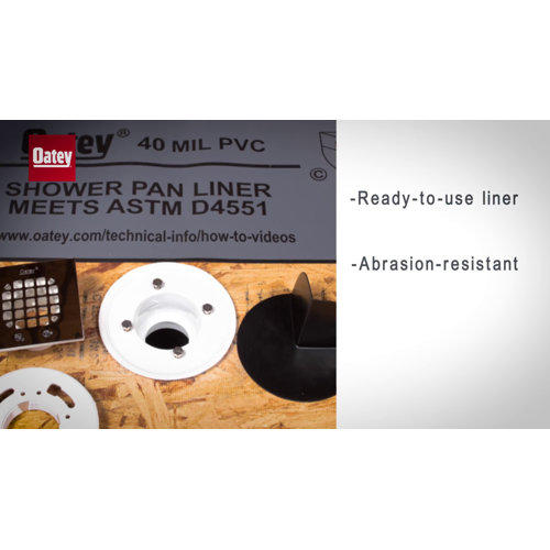 Oatey Single Threshold Shower Pan Liner with Corner Dams Wayfair Canada